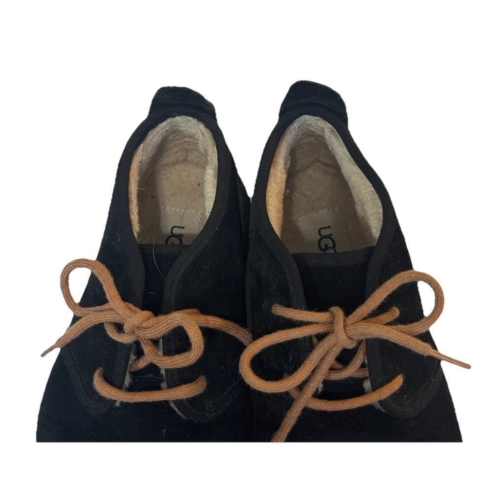 UGG Maksim Chukka Boots Black Suede Lace-Up Sheepskin Casual Comfort Men’s Sz 8 - Picture 5 of 11